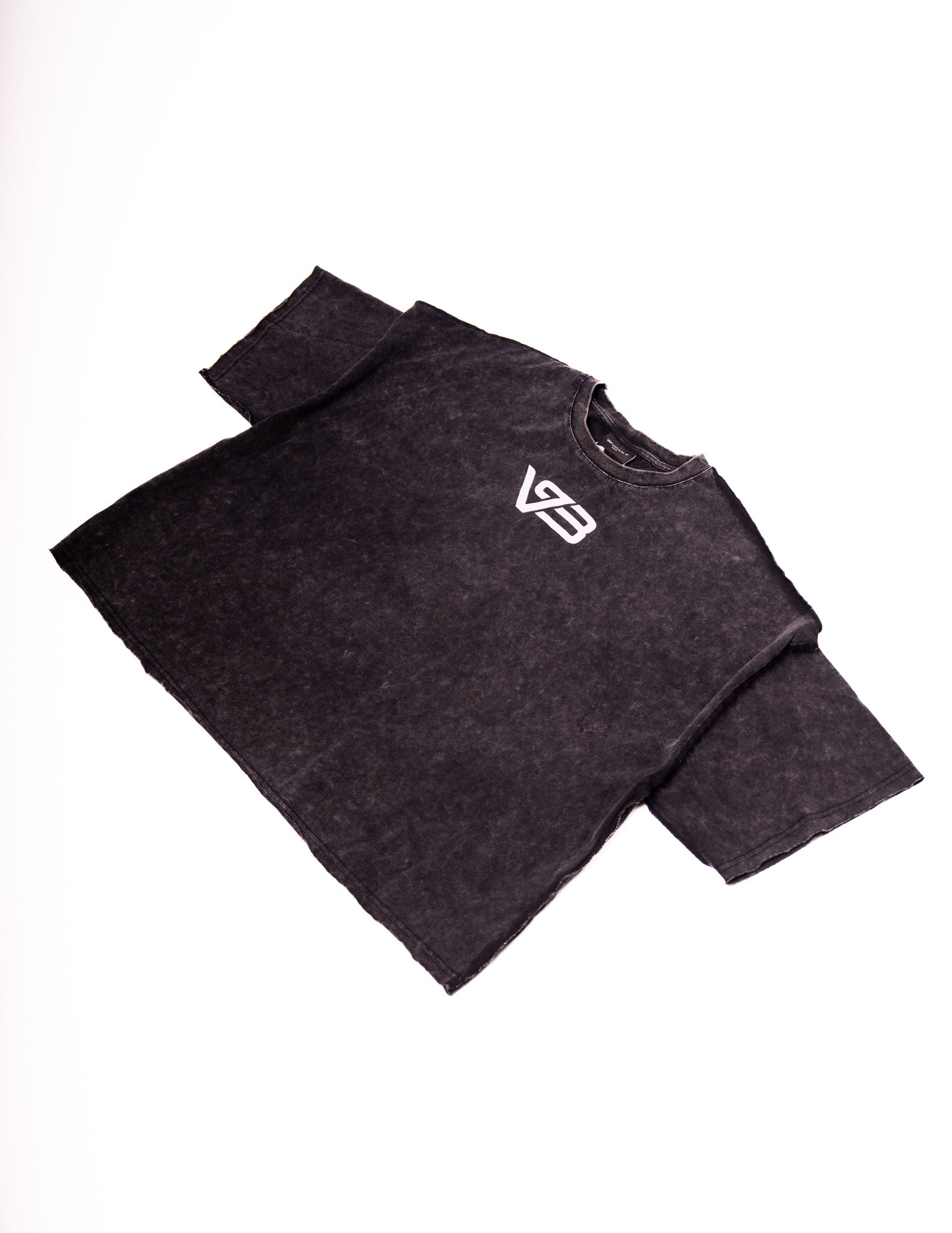 Cropped Lifting Tee Black Wash