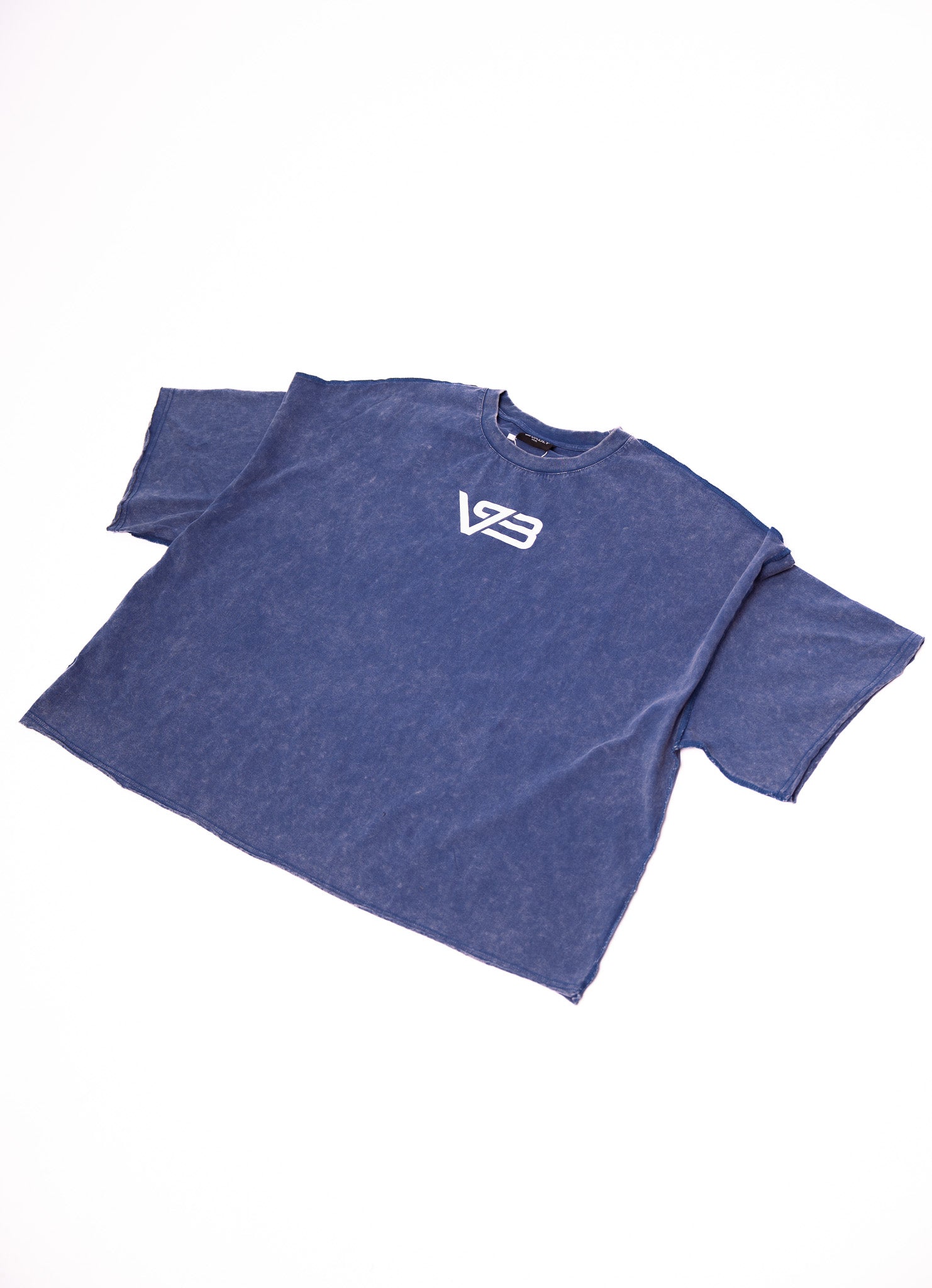 Cropped Lifting Tee Blue Wash